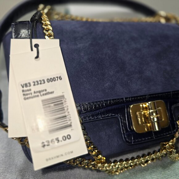 💎💎NWT Brahmin Rosa Navy Angora Crossbody🔥🔥 - Picture 11 of 12